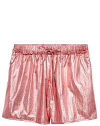 H&M Shimmering Metallic Shorts