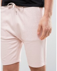 Asos Skinny Jersey Shorts With Cut Sew In Pink