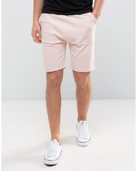 Asos Skinny Jersey Shorts With Cut Sew In Pink