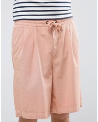 Asos Slim Basketball Shorts With Elasticated Waist In Pink