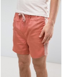 Asos Slim Runner Shorts With Contrast Side Stripe In Pink