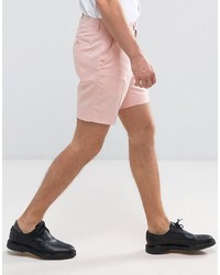 Asos Slim Tailored Shorts In Pink