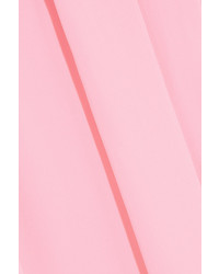 Valentino Draped Silk Crepe De Chine Top Baby Pink