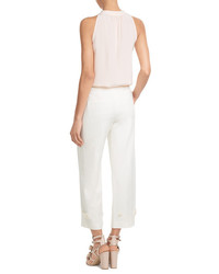 Theory Livilla Silk Top With Self Tie Front