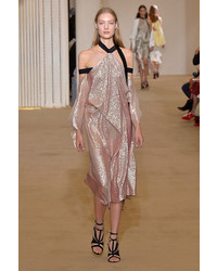 Roland Mouret Asymmetric Halterneck Dress With Silk