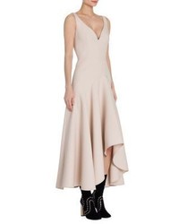 Alexander McQueen Asymmetrical Wool Silk Dress