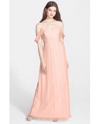 Amsale Convertible Crinkled Silk Chiffon Gown