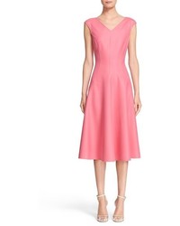 Pink Silk Fit and Flare Dress