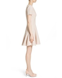 Alexander McQueen Wool Silk Blend Fit Flare Dress