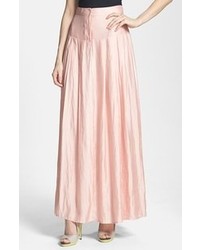 June & Hudson Woven Maxi Skirt Dark Pink Small