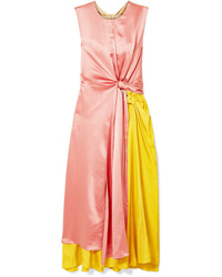 Roksanda Nyimi Color Block Silk Midi Dress