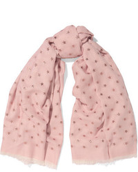 Valentino Fil Coup Voile Scarf Blush