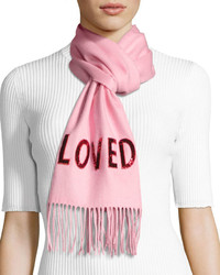 Gucci Loved Silk Cashmere Reversible Scarf