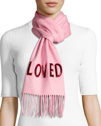 Gucci Loved Silk Cashmere Reversible Scarf