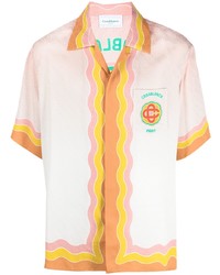 Casablanca Rainbow Monogram Silk Shirt