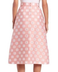 Escada Fil Coupe Patterned Skirt