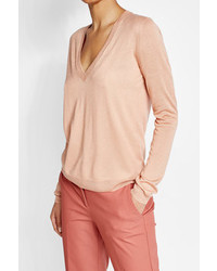 Theory Silk Pullover With Cashmere
