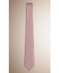 Burberry Modern Cut Abstract Pattern Silk Tie