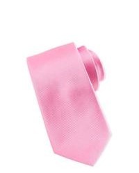 Neiman Marcus Solid Bias Ribbed Silk Tie Pink