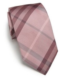 Burberry Pink Heather Manston Silk Tie