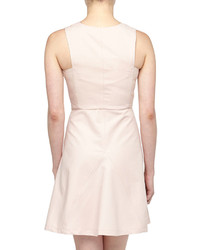 Derek Lam 10 Crosby V Detailed Fit And Flare Dress Nude