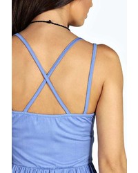 Boohoo Kerry Strap Detail Skater Dress