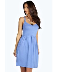 Boohoo Kerry Strap Detail Skater Dress