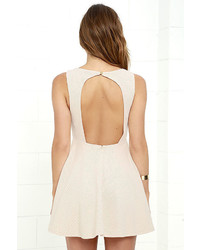 LuLu*s Gal About Town White Skater Dress
