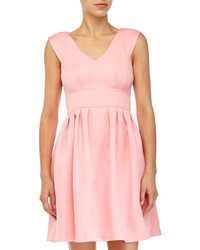 Betsey Johnson Rose Jacquard Fit And Flare Dress Pink