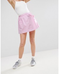 Asos Mini Skater Skirt In Cotton Poplin With Pockets