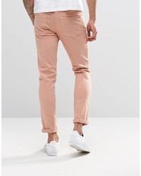 Asos Brand Skinny Jeans In Pink
