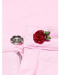 Dolce & Gabbana Rose Button Skinny Jeans