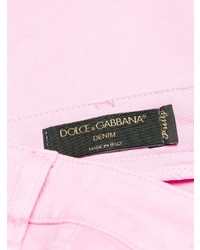 Dolce & Gabbana Rose Button Skinny Jeans