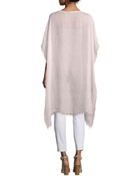 Eileen Fisher Short Sleeve Airy Linen Maltinto Poncho Airy Maltinto Scarf Organic Skinny Ankle Jeans
