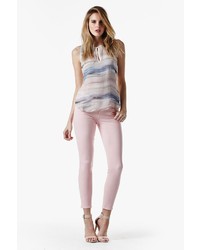 7 For All Mankind The Slim Illusion Ankle Skinny In Blush Pink