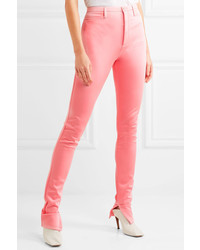 Balenciaga Stretch Satin Skinny Pants Pink