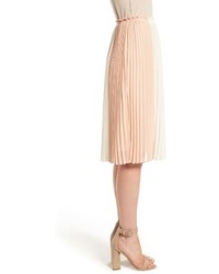 June & Hudson Colorblock Pleat Skirt