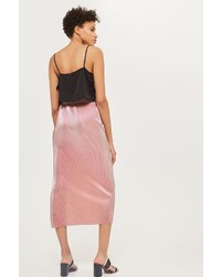 Topshop Mermaid Plisse Midi Skirt