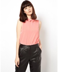 Asos Sleeveless Top With Double Layer