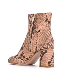 RED Valentino Red Snake Print Boots