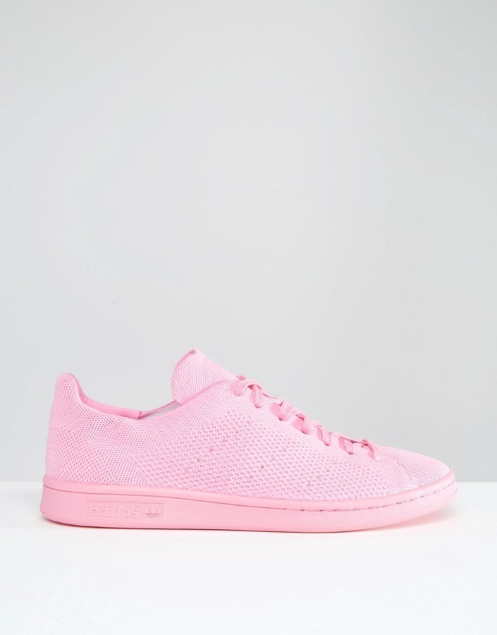 adidas primeknit pink stan smith