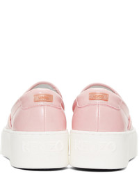 Kenzo Pink Faux Leather Sneakers