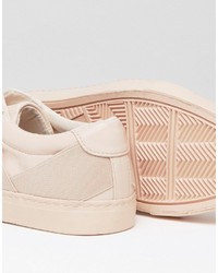 Asos Sneakers In Pink With Elastic Straps