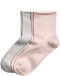 H&M 2 Pack Glittery Socks
