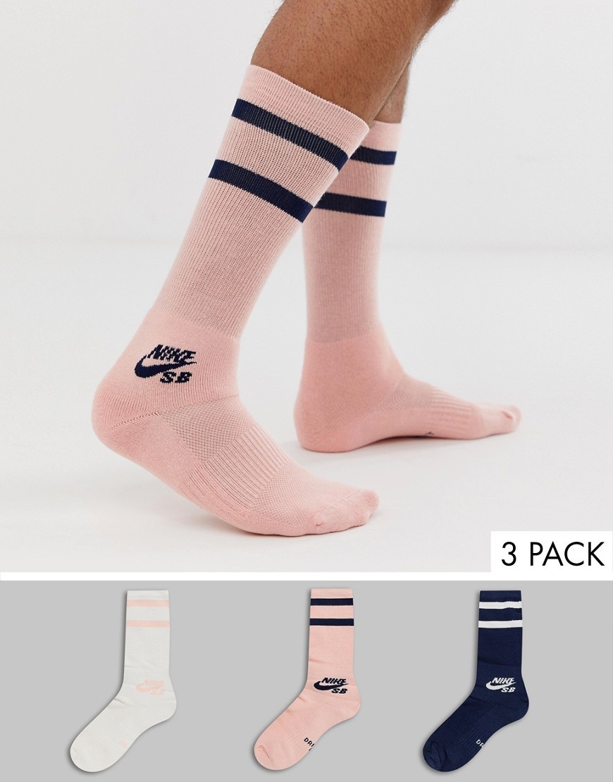 mørkere mistet hjerte Premier Nike SB 3 Pack Crew Socks In Multi Sx5760 915, $15 | Asos | Lookastic