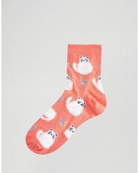 Asos Fluffy Cat Ankle Socks