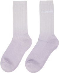 Jacquemus Gray Purple Le Papier Les Chaussettes Moisson Socks