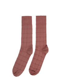 Issey Miyake Men Pink Block Socks