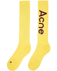 Acne Studios Yellow Knee High Socks