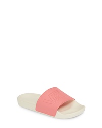 Pink Straw Flat Sandals